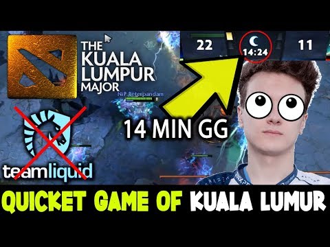 Liquid Vs Nip 14 Min GG - Quickest Game Of KUALA LUMPUR MAJOR Dota 2