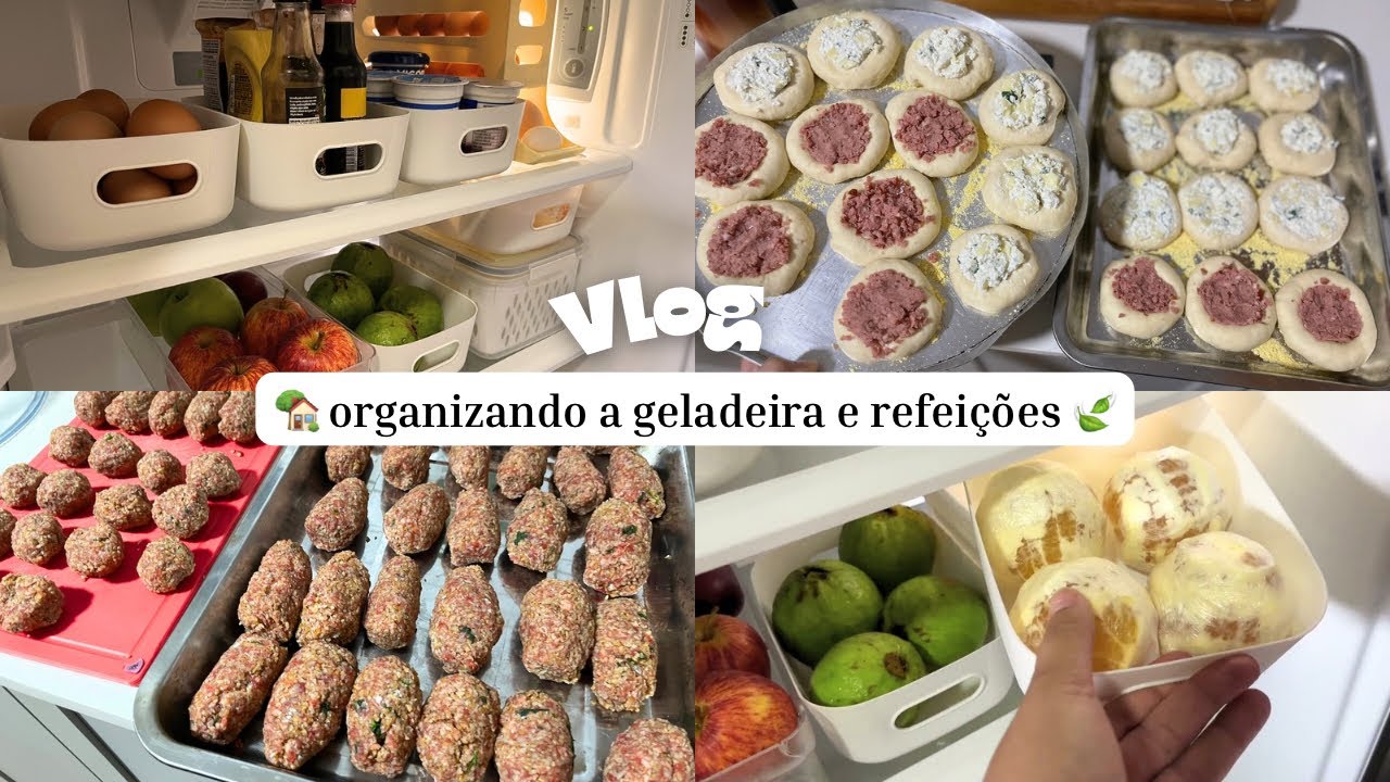 VLOG 🍃ORGANIZANDO AS COMPRAS DO MÊS 🏡organização da geladeira e refeições de lanches para semana