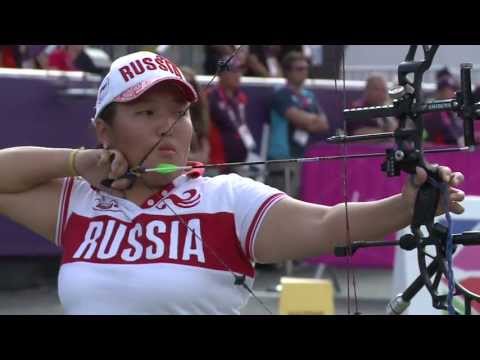 Archery - Clarke (GBR) v Artakhino (RUS) - Women's Ind. Compound Semifinal 2 - London 2012