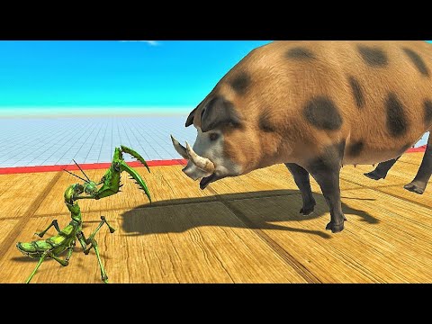 Baby Praying Mantis vs Giant Animals | Animal Revolt Battle Simulator