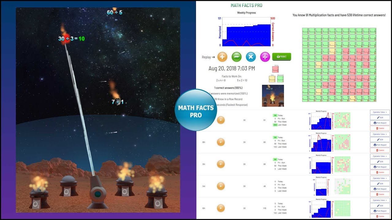 Math Facts Pro 2.0 Overview