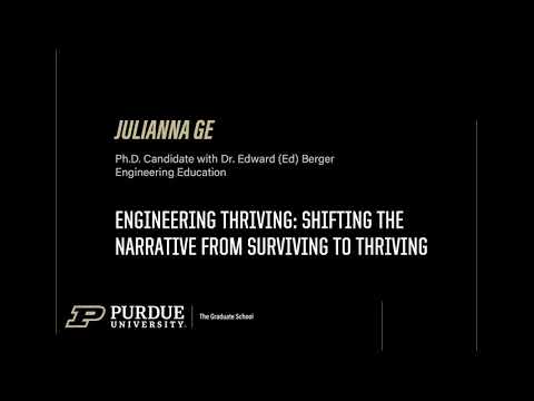 Julianna Ge - Winner - Purdue University Virtual 3MT Competition 2020