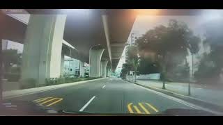 環中東路與軍福十三路口發生機車與租賃小客車碰撞事故