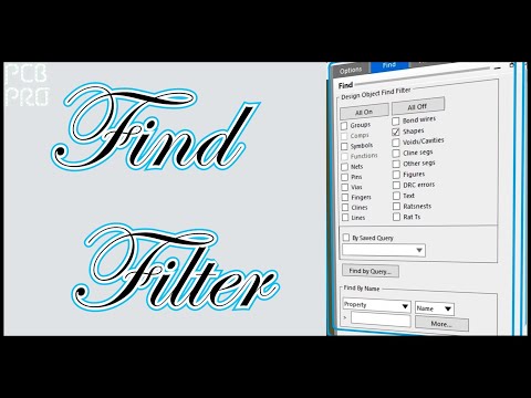PCB PRO - Intro to the Find Filter for selecting design objects in Allegro PCB Editor