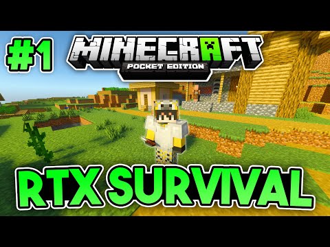 YunusPE -  IT LOOKS TOO BEAUTIFUL!!!  |  Minecraft RTX Survival |  Episode 1