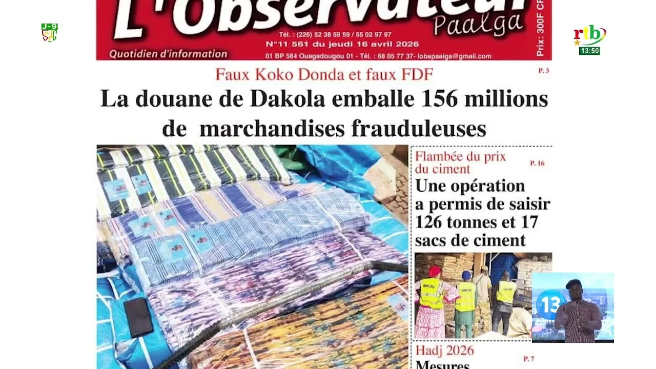 Revue de presse du 16 Avril 2026