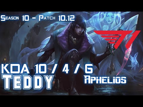 T1 Teddy APHELIOS vs EZREAL ADC - Patch 10.12 KR Ranked