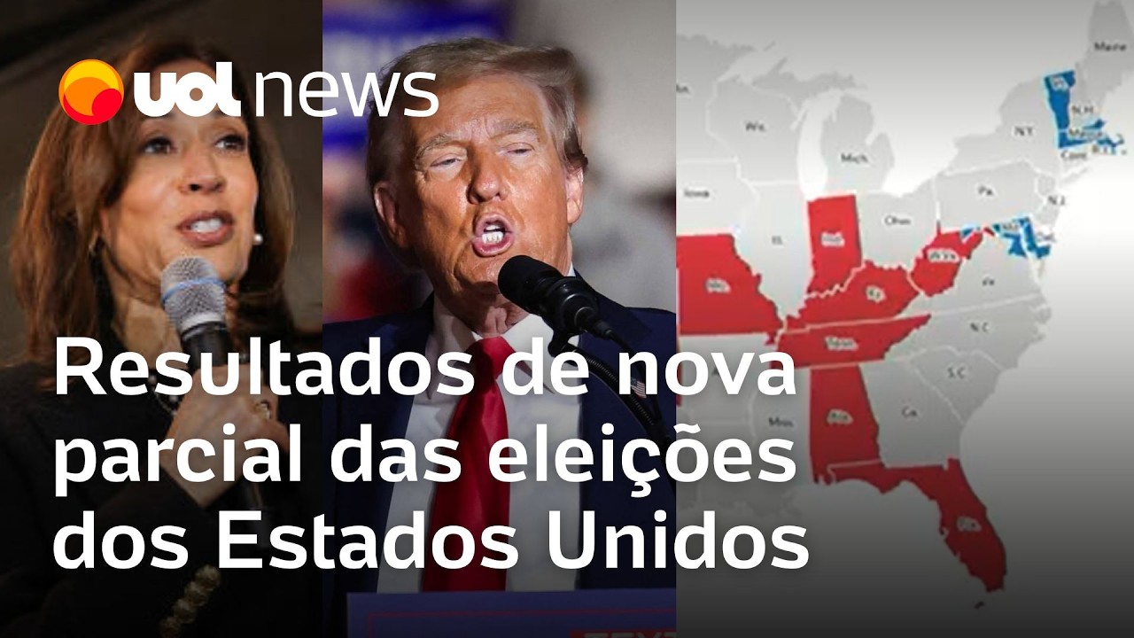 Eleição nos EUA: Trump tem 90 delegados contra 27 de Kamala em parcial; veja resultados da apuração