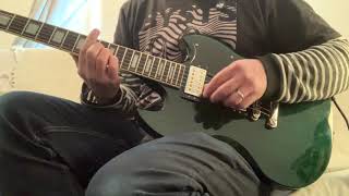 Video thumbnail for 2000 DeArmond S-73 Trans Emerald Green MIK Korea with Dearmond USA Gold Foil Pickups SG Style by johnnyangel69