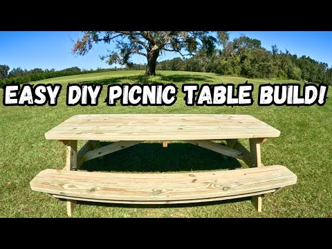 DIY Picnic Table Build! Step By Step