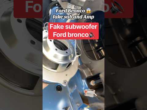 Ford bronco Outer Banks, edition, fake subwoofer #caraudio #subwoofer #basshead #hz #fordbronco #spl