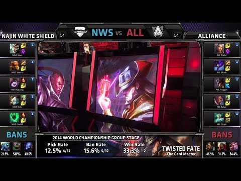 NaJin White Shield vs Alliance | Game 1 Group D S4 LOL World Championship 2014 Day 2 | NWS vs ALL