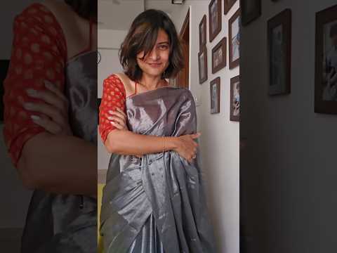 oh oh megham vandhadho | a quick saree styling video #shortsvideo #shortvideos