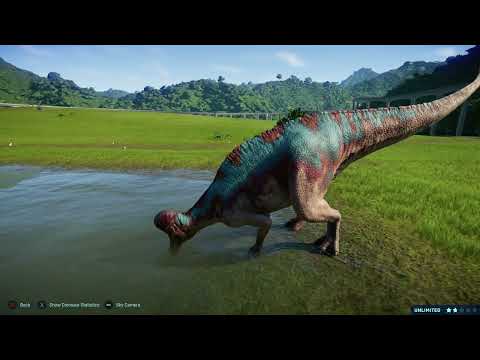**Jurassic World Evolution: Spinoraptor vs Corythosaurus**