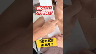 UNSTABLE SHOULDER? Here's how we tape it