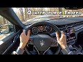 580hp Ferrari V8 Twin Turbo Limo - 2021 Maserati Quattroporte Trofeo POV Drive (Binaural Audio)