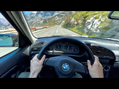 POV: Loud BMW E36 325i on a Mountain Road (Raw Sound)