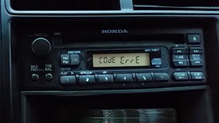 ERROR on a Honda radio - what to do