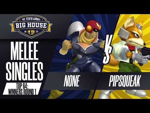 n0ne vs Pipsqueak - Melee Singles Top 64: WR1 - The Big House 10 | Cpt Falcon vs Fox