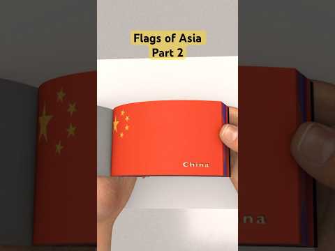 Flag Of Asia part 2 - Flipbook animation #shorts #viral #youtubeshorts #skibiditoilet #asmr