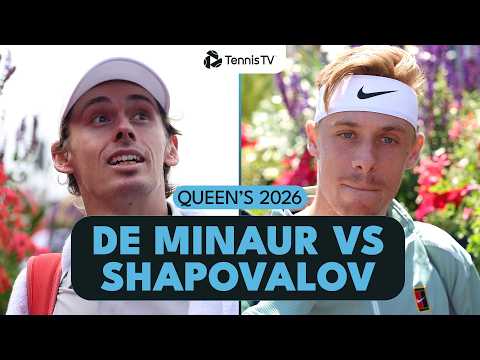 Alex de Minaur vs Denis Shapovalov Last 16 Battle 💪 | Queen's 2026 Highlights