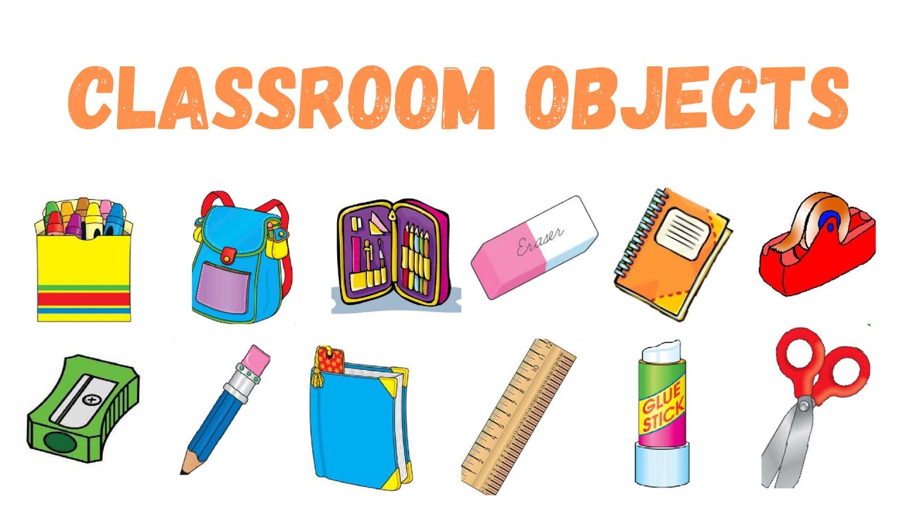 Classroom objects | Classroom Vocabulary in English | English practice