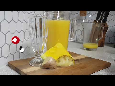 Delicious Yellow Watermelon With Pinapple Ginger Drink
