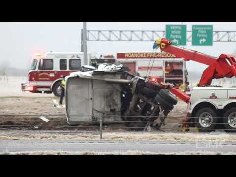 02-24-2022 Northlake, TX - 2 Northlake officers hurt, 1 critical after a semi slams into them