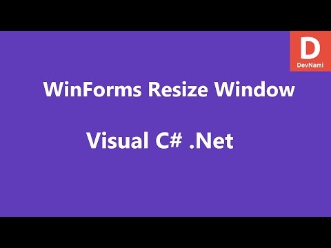 Visual C Resize Windows Form