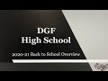 Back to School at DGF High School 8/21/2020