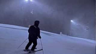 preview picture of video 'Night Ski Follow Cam - Brighton Ski Resort 2011'