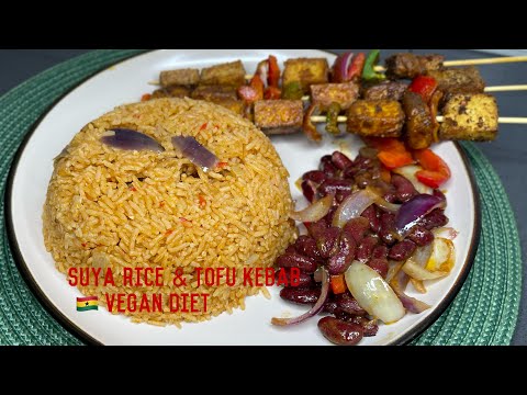SUYA RICE & TOFU KEBAB | SAUTÉED VEGGIES | Recipe | VEGAN DIET | Lovystouch