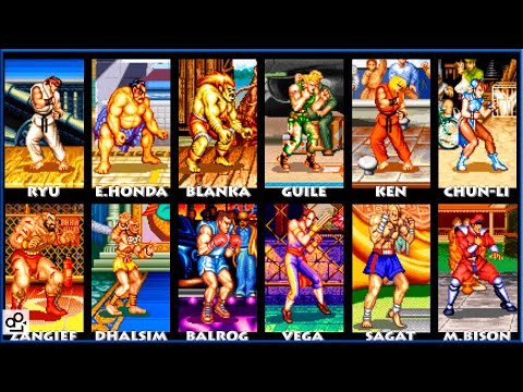 Street Fighter II TURBO Hyper Fighting ALL CHARACTERS | SUPER NINTENDO - SUPER NES | 1080p 60fps