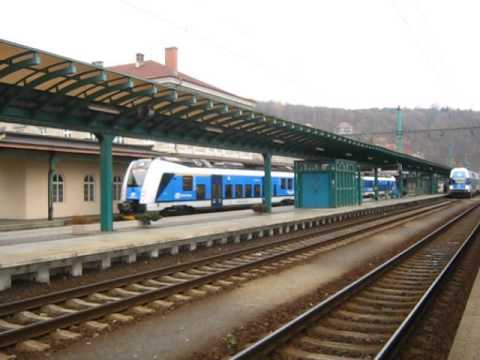 Příjezd vlaku Os 6821 - Děčín hl.n.