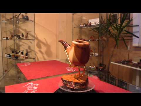 Brand new Red Juniper wood pipe PARONELLI half bent panel handmade -  eBay item number: 181680230184