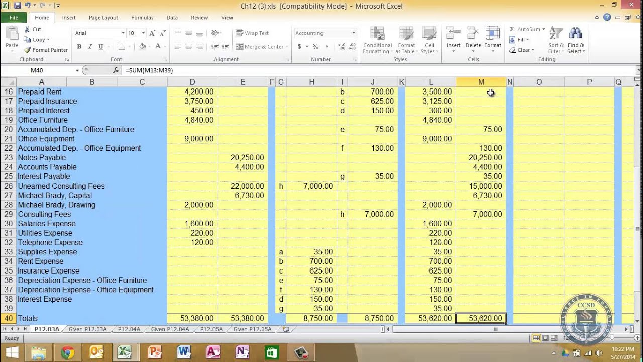 ACC102 - Assignment 4 - Chapter 12