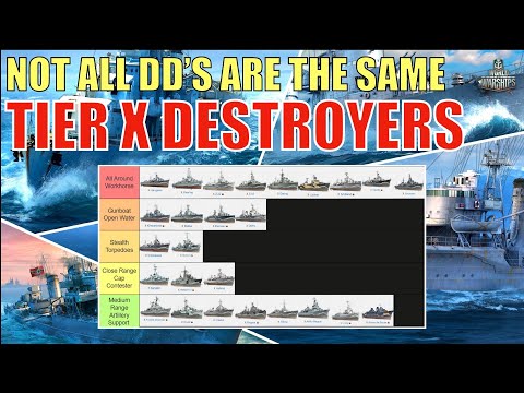 Not All Destroyers Are Built the Same | Tier X DD Roles Explained Tier List World of Warships