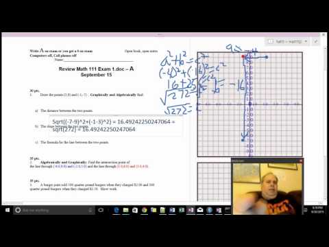 Answer to Review Exam 1 Question 1 for Math 111