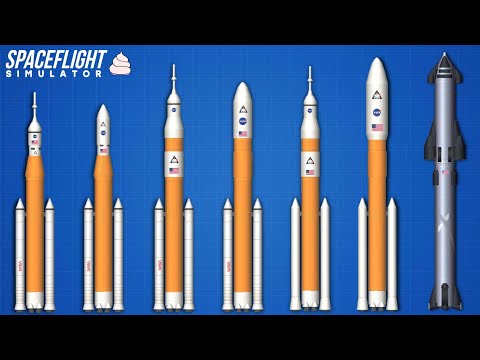 Building The NASA's All SLS Rockets in Spaceflight simulator