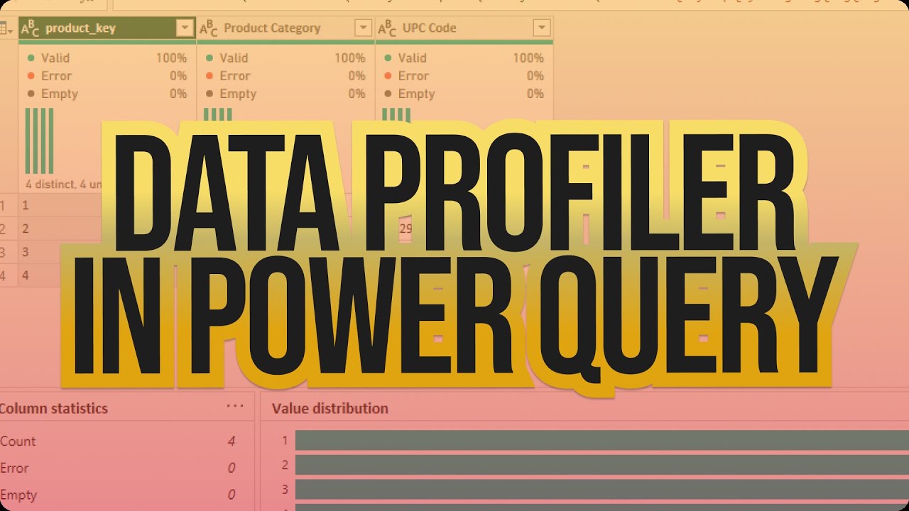 How to use the Data Profiling tools in Power Query