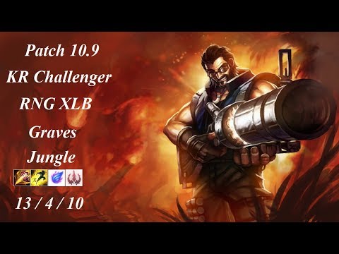 RNG XLB - Graves Jungle vs Olaf - KR Challenger 1236 LP - Patch 10.9
