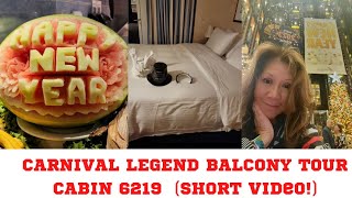 Carnival Legend Balcony Cabin 6219 Tour #carnivallegend #cabintour