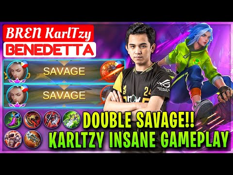 Double SAVAGE!! Karltzy Insane Gameplay [ BREN KarlTzy Benedetta ] Gojo Satoru - Mobile Legends