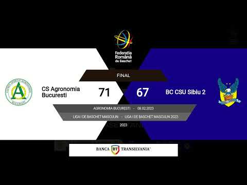 L1BM 2022-2023: Agronomia București - BC CSU Sibiu 2