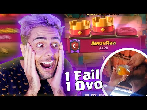 CADA DERROTA TOMO UM OVO CRU! DESAFIO CLASH ROYALE