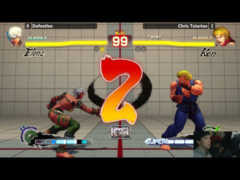 USF4 @ NEC15 Salty Suite - Dafeetlee (Elena) vs Chris Tatarian (Ken) [720p/60fps]