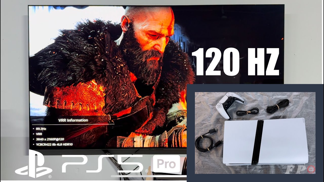 PS5 Pro Unboxing & Gameplay with LG Oled TV 4K (God of War 120hz)