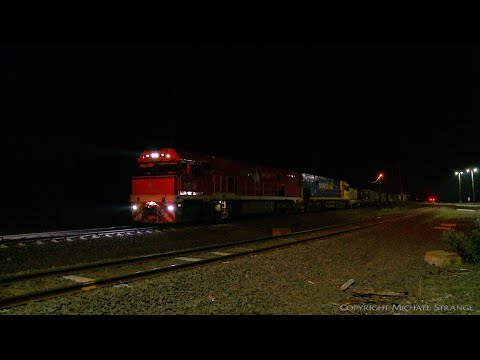 2MA5 Freight Train With NR18 (The Ghan) Stops At Gheringhap - PoathTV Australian Rail Transport