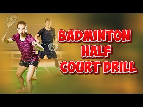 Badminton Training Half Court Drills for Improved Footwork Technique#badmintontraining#sports#sport