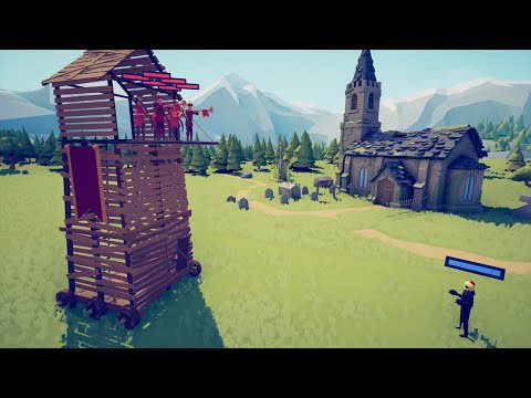 TOWER + HP BAR 1 vs 1 UNIT - TABS - Totally Accurate Battle Simulator